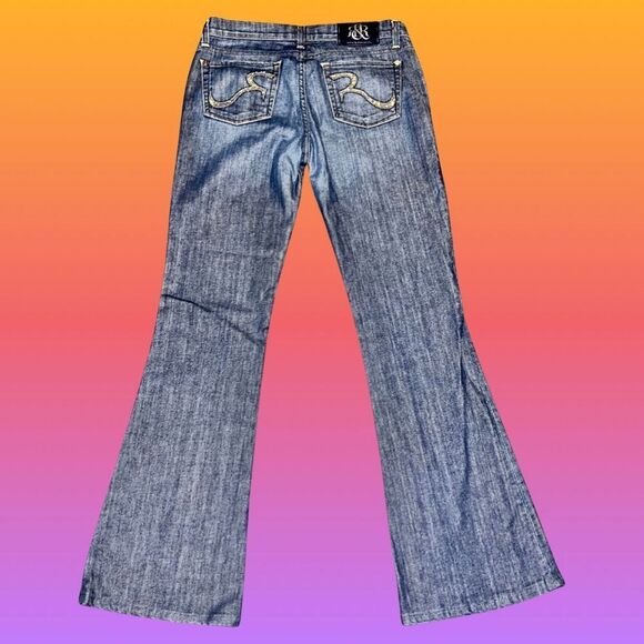 Rock Republic Roth Yellow Rhinestone Bootcut Jeans Size 32x32 #101 - Picture 6 of 6